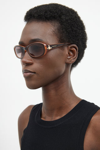 Vivienne Westwood // Orange VW56102 Oval Sunglasses – VSP Consignment