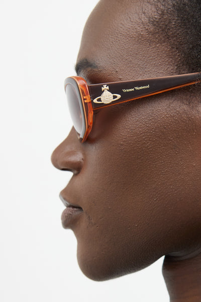 Vivienne Westwood // Orange VW56102 Oval Sunglasses – VSP
