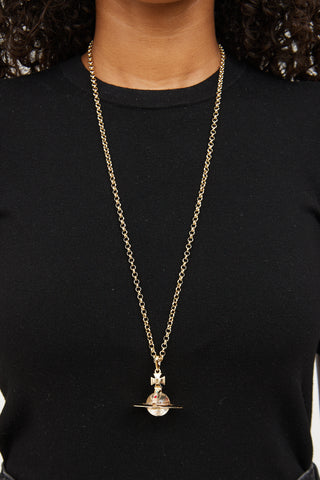 Vivienne Westwood Gold Tone Orb Necklace