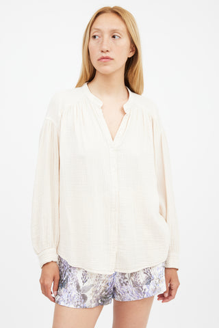 Xirena Beige Muslin Cotton Shirt