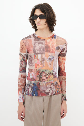 Y/Project // Beige & Multicolour Sheer Mesh Top – VSP