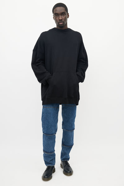 Y/Project // Black Shawl Hooded Sweatshirt – VSP Consignment
