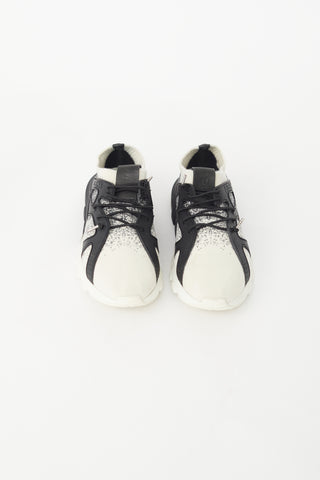 Zegna Black & White Knit Sock Sneaker