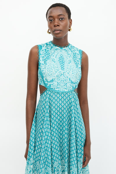 zimmermann green paisley dress Zimmerman Green Paisley Print Mini Dress by Zimmermann