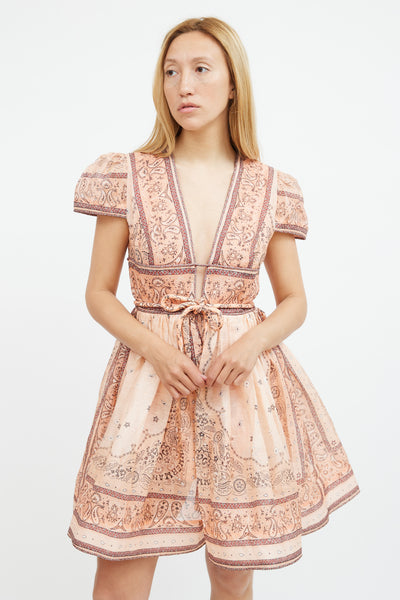 zimmermann paisley mini dress // Pink Linen & Silk Matchmaker – VSP Consignment Side seam pockets cf-color-deep-forest US Size:XL The Best Valentine's Day