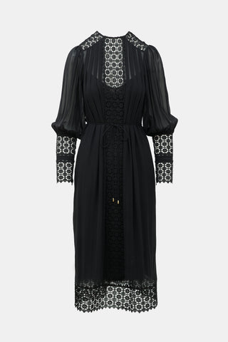 Zimmermann // Silk Crochet Maxi Dress  VSP Consignment