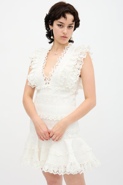 chinese dress ladies Zimmermann // Wayfarer Flutter Lace Dress – VSP Consignment