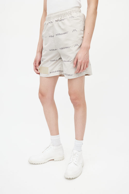 A-Cold-Wall* Beige Logo Shorts