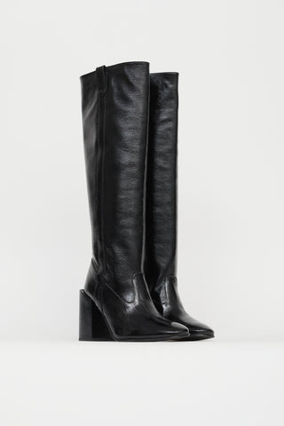 Ami Black Patent Leather Knee-High Boot