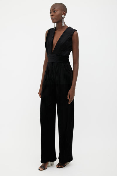 Balmain hot sale black jumpsuit