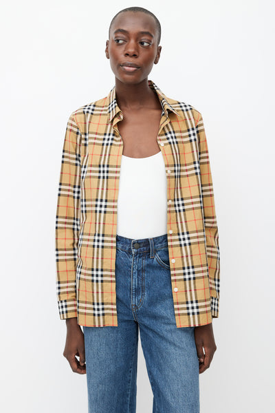 Burberry // Brown Cotton Nova Check Shirt – VSP Consignment