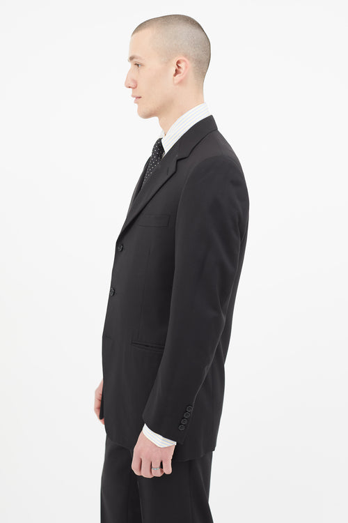 Canali Black Wool Two Piece Suit