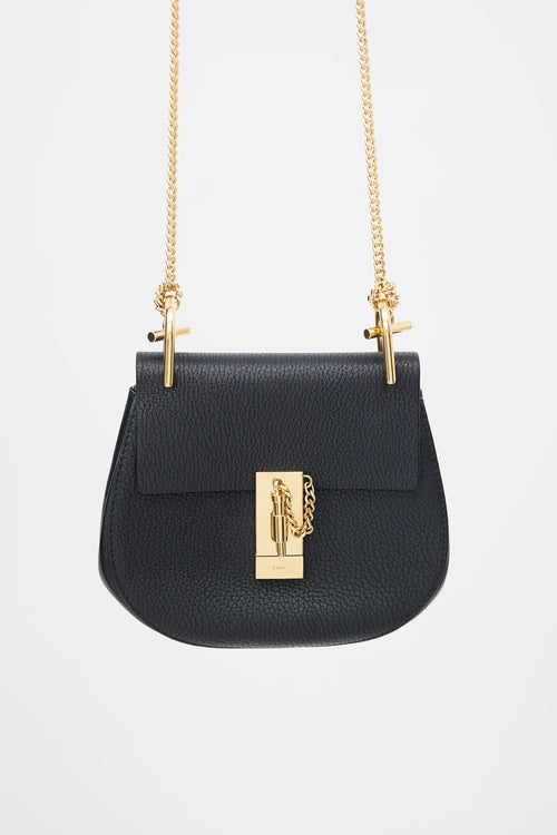 Chloé Black Leather Drew Shoulder Bag