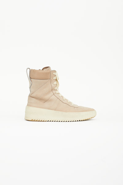 Beige Leather Military 43 Sneaker