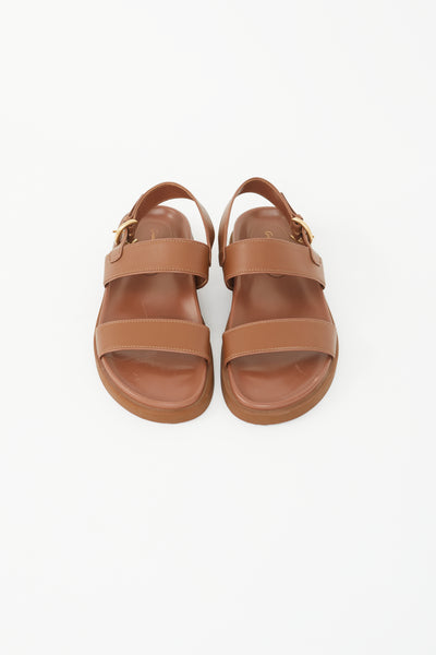 Gianvito Rossi // Brown Leather Bilbao Sandal – VSP Consignment