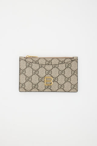 Gucci // X Balenciaga Beige & Brown GG Supreme Zip Up Wallet – VSP