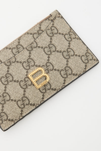 Gucci // X Balenciaga Beige & Brown GG Supreme Zip Up Wallet – VSP