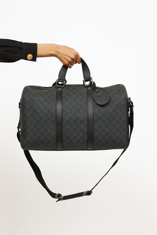 GUCCI Carry-on GG Supreme Canvas Duffle Bag Black 474131