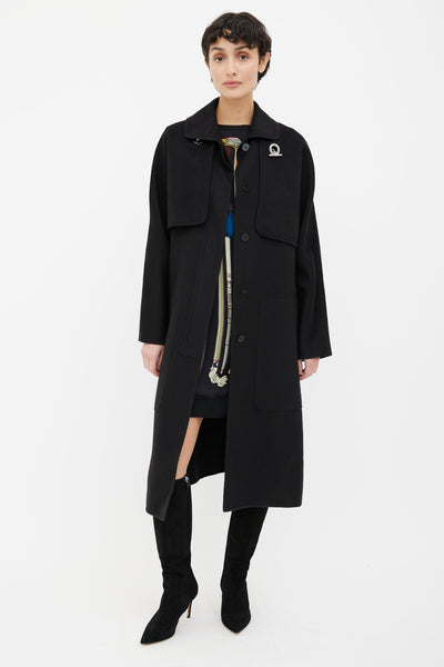 Hermès // Black 3-in-1 Cashmere Coat – VSP Consignment