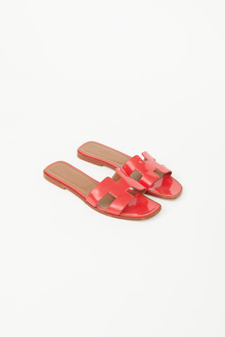 Hermès // Rouge Jaipur Oran Sandal – VSP Consignment