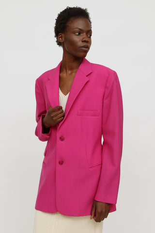 Pink La Riviera Wool Blazer Jacquemus