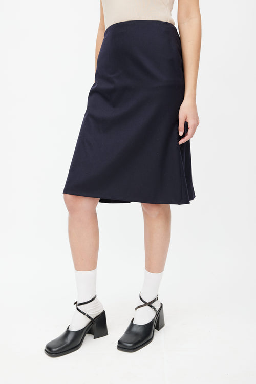 Jil Sander Navy Blazer & Skirt Set