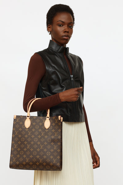 Sac Plat PM, Used & Preloved Louis Vuitton Tote Bag, LXR Canada, Brown