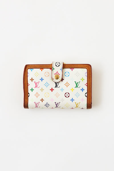 Louis Vuitton // White Multicolour Murakami Silk Scarf – VSP Consignment