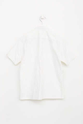 Lacoste Kids White Canvas Short Sleeve Shirt
