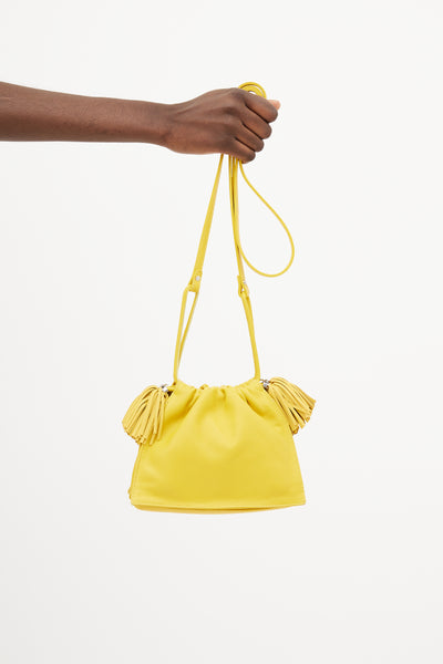 Loewe // Yellow Mini Flamenco Tassel Shoulder Bag – VSP Consignment