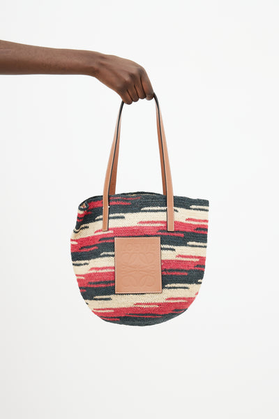 Loewe // x Paula's Ibiza Multicolor Shigra Sisal Woven Tote Bag
