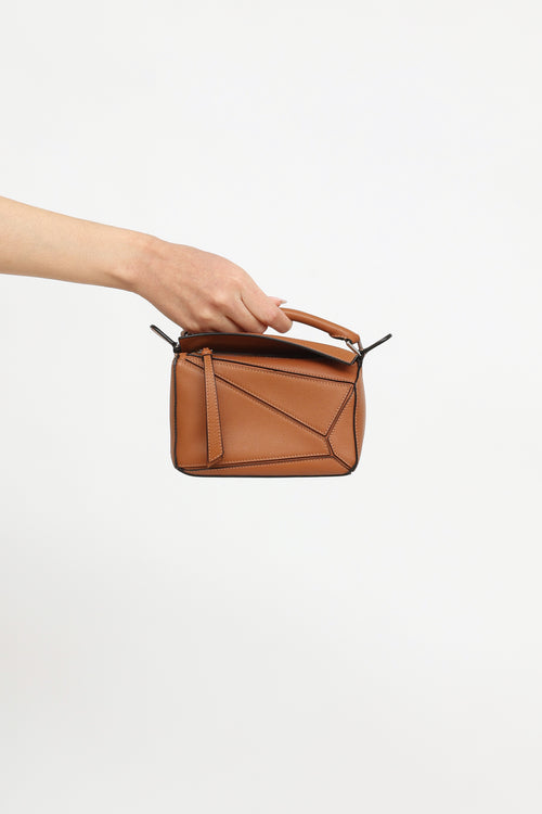 Loewe Brown Mini Puzzle Bag