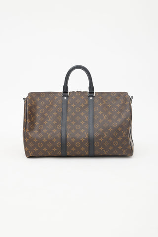 Louis Vuitton // Brown Monogram Macassar Keepall Bandoulière 45