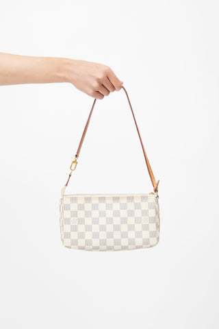 Louis Vuitton // Cream Damier Azur Pochette Accessoires Bag – VSP