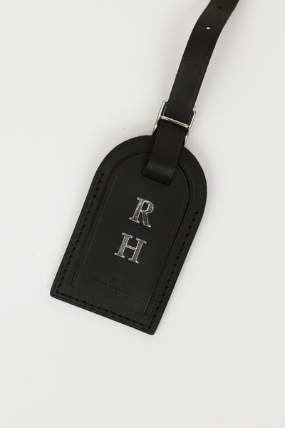 Louis Vuitton luggage tag black Golden Leather Metal ref.864432 - Joli  Closet