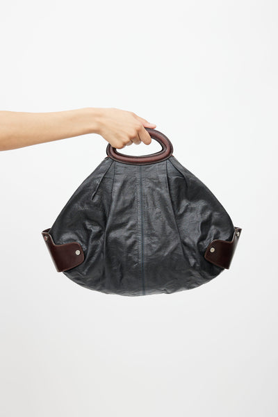 Marni // Black Brown Leather Balloon Shoulder Bag – VSP Consignment