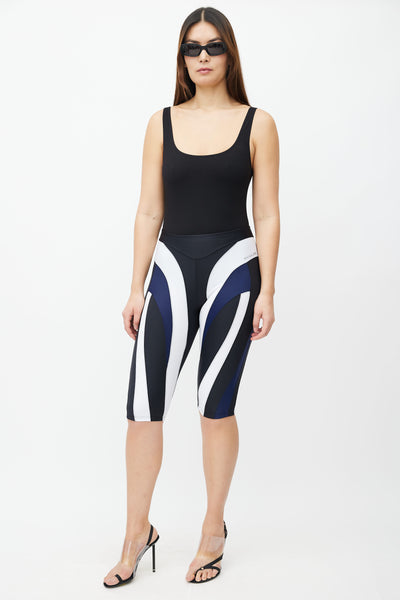 Mugler // Black Multi Spiral Bike Short – VSP Consignment