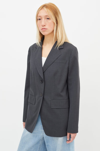 Prada-GreyClassicWool-Blazer-