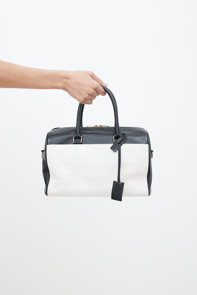Saint Laurent // Black & White Leather Speedy 30 Bag – VSP Consignment