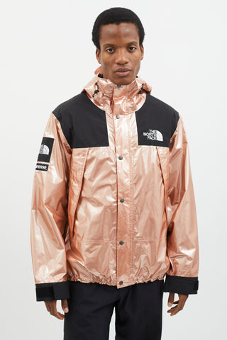 Supreme // X North Face 2018 Rose Gold Metallic Mountain Parka