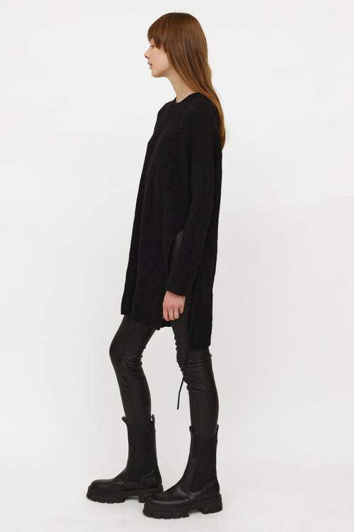 The Row Black Cashmere Knit Sweater