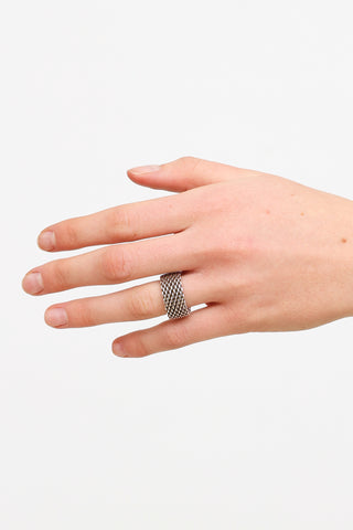Tiffany & Co. Sterling Silver Somerset Mesh Ring