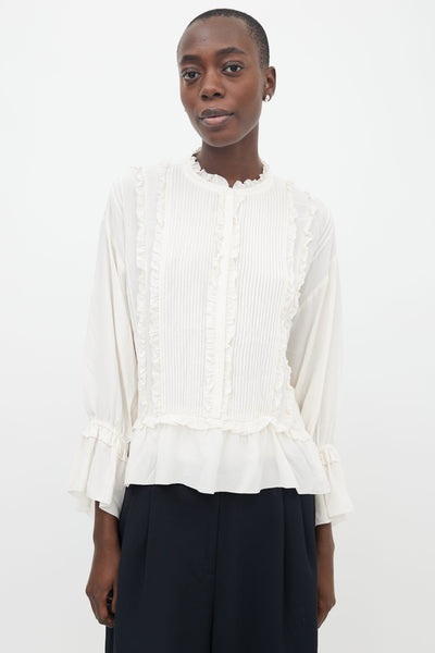 Ulla johnson discount white shirley blouse