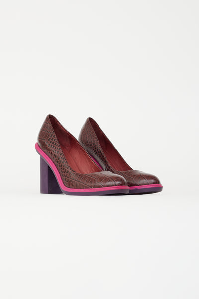 United Nude // Purple Embossed Leather & Rubber Pump – VSP Consignment