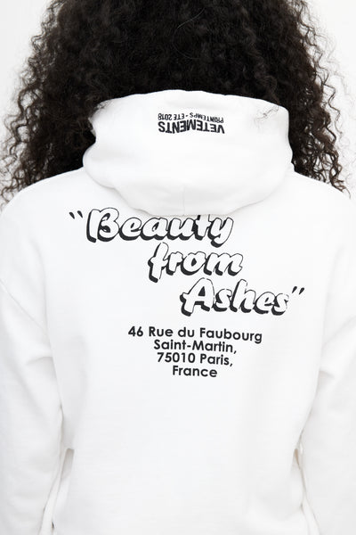 Vetements // White Hometown Graphic Print Hoodie – VSP Consignment