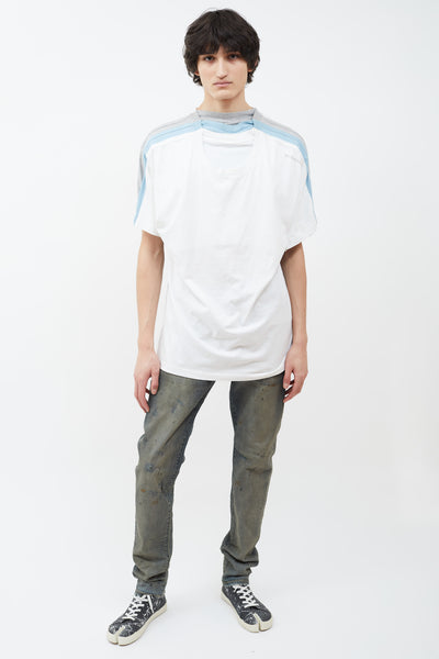 White Four Layer T-Shirt