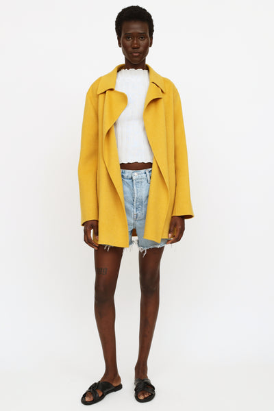 Yellow clearance wool blazer