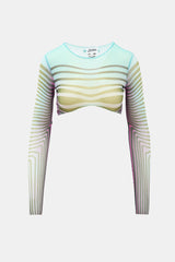 Jean Paul Gaultier Mesh The Body Morphing Crop Top