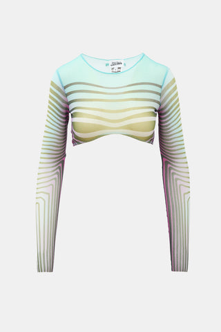 Jean Paul Gaultier Mesh The Body Morphing Crop Top