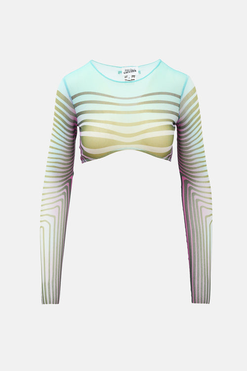 Jean Paul Gaultier Mesh The Body Morphing Crop Top